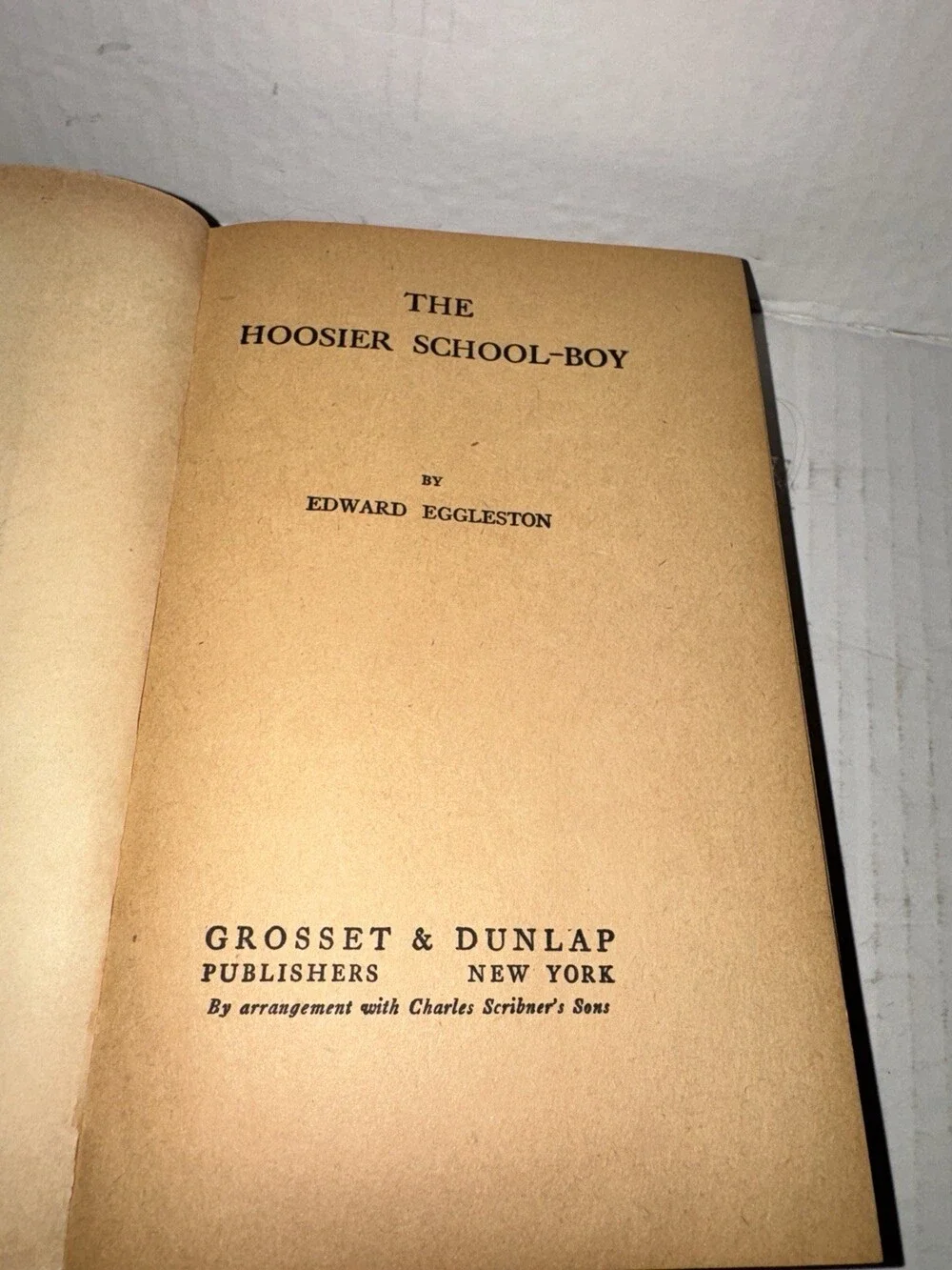 Vintage The Hoosier School-Boy Edward Eggleston Grosset Dunlap Hardcover DJ